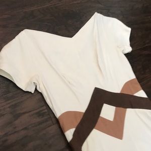 Vintage cream and brown dress